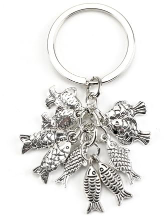 Edelstahl Schlüsselanhänger für Männer und Frauen, Einzigartiges Geschenk für Angler, Stilvoller Fisch Anhänger, ideal für Väter, kreative Geschenke und persönliche Erinnerungen, Geschenke für Frauen