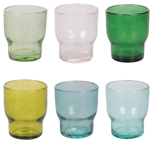 Set 6 bicchieri acqua 325 ml, in pasta di vetro, Greenery, Unico