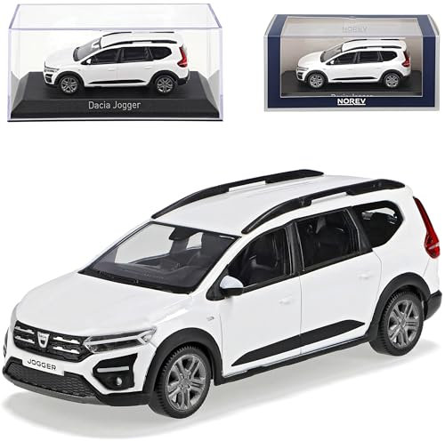 Dacia Jogger Glacier Weiss Ab 2021 1/43 Norev Modell Auto mit individiuellem Wunschkennzeichen