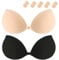 Vtelor Stick on Bra Backless Invisible Sticky Bra Push up Strapless Women's Adhesive Bras Ladies Invisible Strapless Bras Large Breasts Push up Sticky Boob Covers for Backless Dresses, Wedding, Party