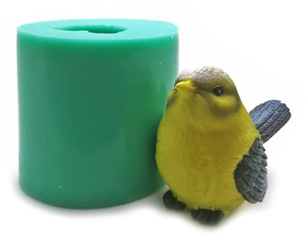 Latex Vollform-Gießform: Vogel,befüllbar Mit Kreativ-Beton, Raysin, Gipspulver, Keramikpulver, Seife, 65x63x55/78x57x56/80x55x50/79x55x55mm