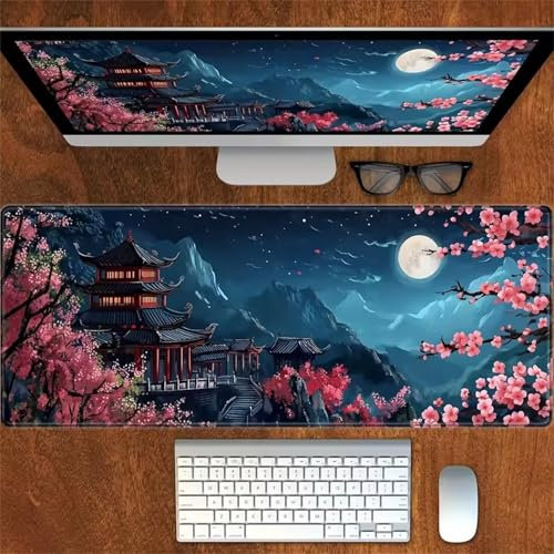 Mouse Pad Gaming Large Mouse Mat 1200x600x3mm,Non-Slip Keyboard Mat with Stitched Edge,Washable Large Desk Pad,Extended Mousepad for Laptop,Office,Home(Vista del acantilado)