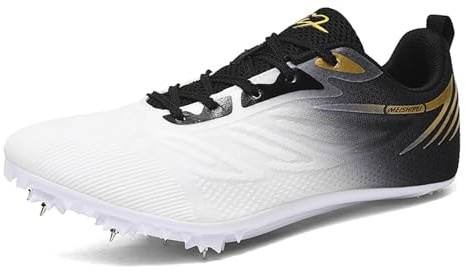 sekiueo Zapatillas De Atletismo Hombres Mujeres Zapatillas De Atletismo para Carreras De Pista Y Campo Zapatillas Deportivas con Clavos para Niños Y Niñas,Negro,39 EU