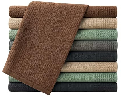 Artwelt Mikrofasertücher Geschirrtücher Reinigungstücher Putztücher/Putzlappen – Fusselfrei Saugstark & Waschbar Küchentücher & Fensterputzer für Glas/Haushalt – 60X40 cm 8 Stück