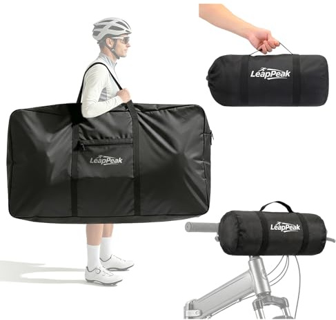 LeapPeak Fahrrad Transporttasche 29 Zoll Wasserdicht Fahrradtasche Klapprad Tasche 1680D Tragetasche für Fahrrad Reisetaschen für Transport, Flugreisen, Radfahren im Freien