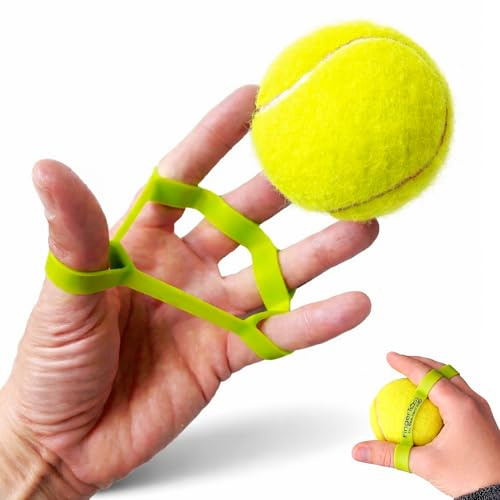 FREE TENNIS fingertoss – Strumento di allenamento Tennis per il servizio, lancio di palla, coordinamento delle dita, adulti