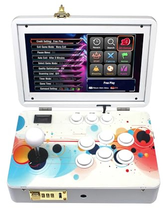 9800 in 1 portatile portatile Arcade Game Console 10.1 Schermo doppio giocatore 3D Retro scatola di metallo elettronica, Retro Video Game Machine Ricerca/Nascondi/Pausa giochi