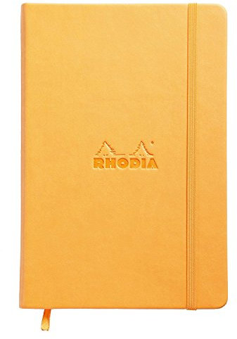 Rhodia 118668C Web Notebook (DIN A5, 14,8 x 21 cm, elfenbein, blanko, 90 g, 96 Blatt) 1 Stück orange