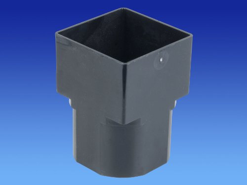 Wavin OSMA 4T836 BLACK Drain Adaptor Square to Round for 61mm Square 68mm Round downpipes