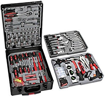 GrecoShop Valigia Cassetta Attrezzi 187 Pezzi da Lavoro Trolley Kit Utensili