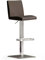 Robas Lund Barhocker Braun mit Lehne Barstuhl drehbar 180 Grad, Hocker höhenverstellbar, PU LO.PES