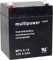 Panasonic Multipower PB-12-4,5-4,8 MP4,5-12 batteria al piombo 12 V 4,5 Ah (AGM) (L x A x P) 90 x 107 x 70 mm Fl