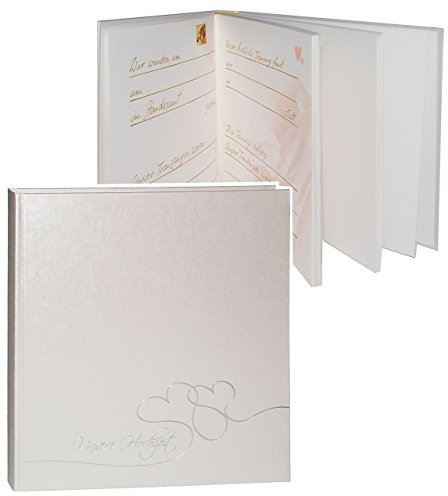 alles-meine.de GmbH XL Fotoalbum - unsere Hochzeit - Herzen - Gebunden zum Einkleben - blanko - groß für bis zu 312 Bilder - Fotobuch/Photoalbum/Hochzeitsalbum/Album - ..