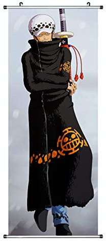 CoolChange Großes One P. Rollbild/Kakemono aus Stoff | Poster 100x40cm | Motiv: Trafalgar Law