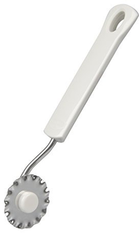 Dr. Oetker Teigrädchen, Küchenhelfer zum Trennen von verschiedenen Teigarten, Utensil zum Dekorieren, (Farbe: weiß/silber), Menge: 1 Stück, 20 x 3 x 1 cm