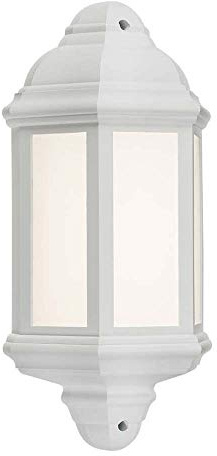 Knightsbridge 230V IP54 LED Half Wall Lantern - White