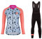 UGLY FROG Damen Winter Radtrikots mit Tr?gerhose Pro Rennen Team Thermal Radfahren Langarm Radhose MTB Radbekleidung Radfahren Anzug Cycling Jersey Pants Set Suit