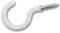 The Home Fusion Company 6 White Cup Hooks + Shoulder Screw in 20mm 3/4