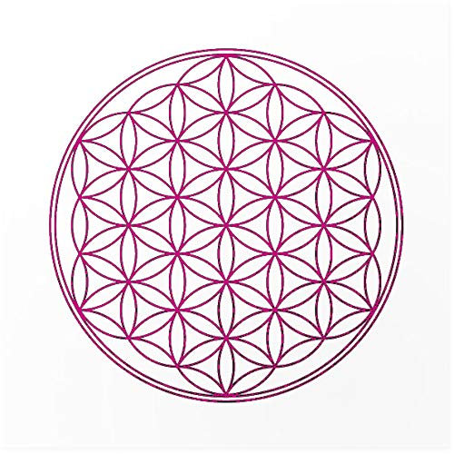 Wandaufkleber Blume des Lebens aus Vinyl, große Größen, 56 Farben, orientalisches Mandala, Reisestil/FOL (Vinyl-Wandaufkleber, XL Größe – 200 x 200 cm