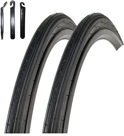 Angebot-Set / 2 x Kenda K-34 Fahrradreifen in Schwarz 32-630 (27 x 1 1/4) inkl. 3 Reifenheber