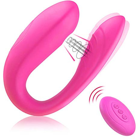 Bwer Vaginale Succhiare Vibratore a Forma di U 10 velocità di Vibrazione del Sesso Orale Aspirazione Clitoride Stimolatore Masturbazione Giocattoli del Sesso Donne-E088-Rose
