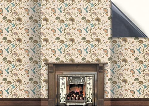 Stick & Go Repositionable Self Adhesive Dolls House Wallpaper 1:12 Scale (1 Sheet) - Feature Wall/Vintage Living Room - No. 179