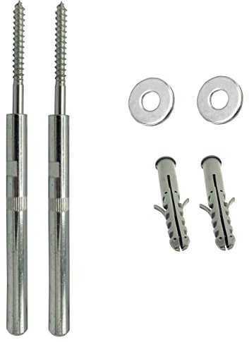ED Heavy-Duty Concealed Floating Shelf Support Brackets Invisible 12mm Pin Screws Hidden Multi Wall Fixings Shelves Mantlepieces Mounting (Set of 2), Silver (PIN-1-4)