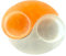Steinfixx - Yin und Yang Edelstein Teelichthalter aus Selenit weiß und orange