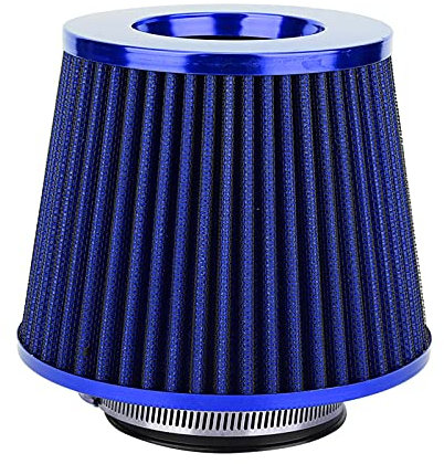 Jadeshay Filtro Aria universale per auto sportive, Universale 63 mm Filtro a Cono Auto, Automobile Racing Aria Filtro Aria ad Alto Flusso d'aria per Auto Tuning Carrozzeria Moto(Blu)