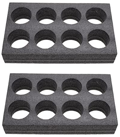 YARNOW 2PCS Foam Cup Glass Holder, Takeout Coffee Cup Drink Carrier Tray for Camping, Caravans, Motorhomes, Boats - Space for 8 Mugs
