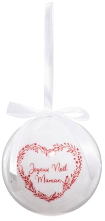 FEERIC LIGHTS & CHRISTMAS - Weihnachtskugel Papier Druck 75 mm Papa Mama - Mama