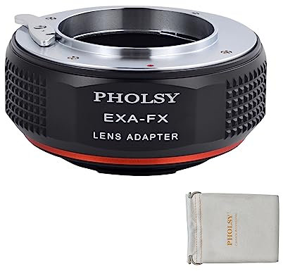 PHOLSY Objektivadapter Kompatibel mit Exakta Mount Objektiv und FX Mount Kameragehäuse Kompatibel mit Fujifilm X-H2S, X-Pro3, X-T5, X-T4, X-S20, X-S10, X-T30II, X-E4 usw. Exakta auf Fuji X