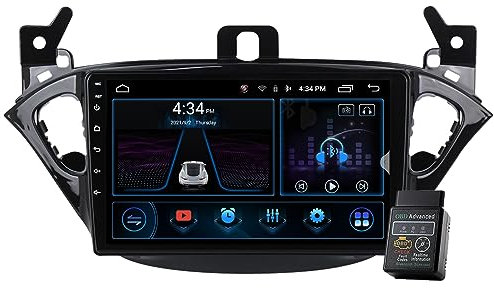 8 Core 9 32GB Android 12 Autoradio DAB+Radio CarPlay Navi GPS Für Opel Corsa 2014-2019 9 Zoll HD Touchscreen Autoradio Bluetooth DAB+Radio WiFi,FM RDS Radio+Lenkradkontrolle DSP USB