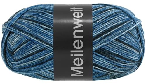 MEILENWEIT 100g Denim Mix Black Blue 4612 - Graublau/Jeans/Dunkelgrau/Anthrazit