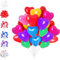 LUKIUP 50 PCS Herzluftballons Farben mischen, 50 X 30cm Latex Herz Ballon, Helium Herz Luftballon mit Herzform für Hochzeitsdeko Brautdusche Valentinstag Geburtstags Verlobung • 100% Naturlatex
