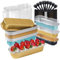 30pcs Mini Loaf Pans with Lids and Spoon 200ml Aluminum Foil Reusable Mini Loaf Tins Bread Containers Mini Cake Baking Pans Cupcake Cases, Mini Foil Baking Pans Muffin Cake Trays with Lid, Multicolor