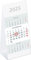 3-Monats-Aufstellkalender 2025 - 10,5x14,5 cm - 3 Monate auf 1 Seite - mit Kopftafel und Datumsschieber - Mehrmonatskalender - 980-0000