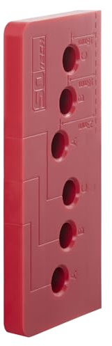 SOTECH Dima di montaggio per maniglia per portafinestra SEJA con dimensioni 82 x 52,5 x 20 mm 48 file di fori con distanza di 16 mm 18 mm e 23 mm dal bordo