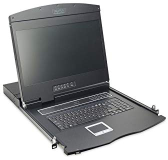 Digitus Modulare Konsole mit 19 TFT (48,3 cm), 1 Ports und Touchpad, Deutsche Tastatur
