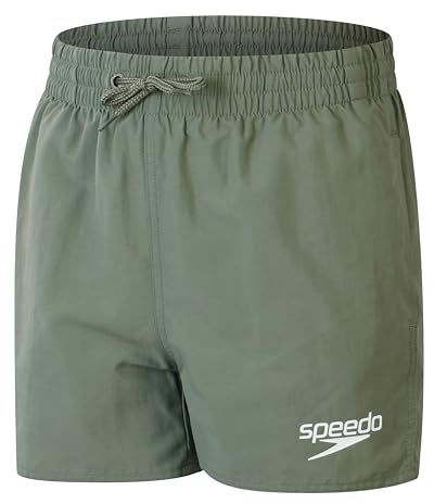 Speedo Boys 13 Watershorts | Swim Shorts | Swimming Trunks | Quick Dry | Comfort | Chlorine Resistant Swimming Trunks, Countrygreen, 11