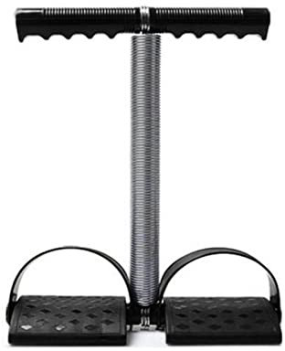 DUnLap Pedaltrainer Spannungsfußpedal Fitness Sit-up Pull Seil Feder Spannband Fußpedal Bauchtrainer Pedaltrainer Für Zuhause (Size : Black)