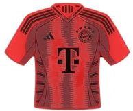 FC Bayern München I Magnet Logo & Trikot 2er-Set| Rot