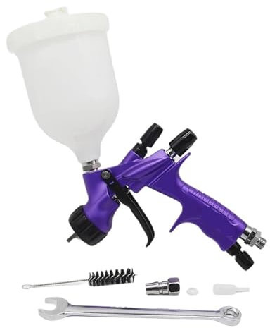 MZZYG Paint Sprayer 1.3mm Nozzle Paint Spray Gun Air Paint Spray Guns Airbrush For Painting Car Aerograph Repair Spray Gun Air Tools For Garden Fence, Cabinet, Walls, Furniture(Color:Purple)