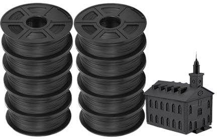 3D-Scan-Marker 3D-Drucker PLA/PLA+ Filament 10 kg 1 kg/Rolle 1,75 mm, Genauigkeit +/-0,02 mm, geringe Schrumpfung, hohe Festigkeit Diffuse Reflexionsmarker für 3D-Scanner(PLAPLUS Black 10kg)