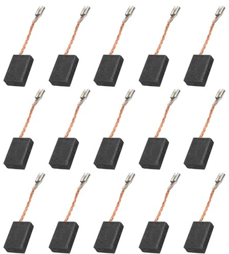 15PCS Spazzole di Carbone di Ricambio,Spazzole di Carbone Per Utensili,5x8x15mm Spazzole Carbonio Motori Elettrici,Spazzola Elettrica Utensile,Elettrici Spazzole Motore Trapano Universale,Nero