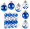 Weihnachtskugeln Blau, ilauke 16 Stück 6 cm Christbaumkugeln Kunststoff Blau, Groß Bruchsicher Weihnachtsbaum Kugeln, Christbaumschmuck Christbaumkugeln für Weihnachtsbaum Festival Ornamente Party