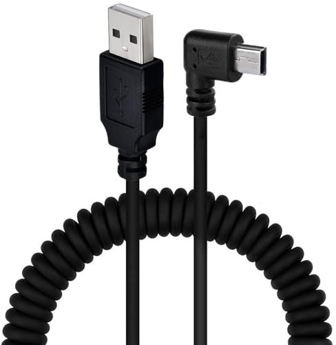 innov8 USB A 2.0 Male to Mini USB 5Pin Male Data Charging Coiled Cable