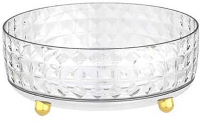 TORR Supporto girevole per organizer per profumi, organizer per il trucco trasparente a 360° per la cura della pelle, organizer per cosmetici, vassoio di stoccaggio L B