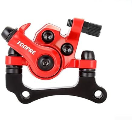 Besttoolifes Juego de pinzas de freno de disco delantero derecho para scooter eléctrico de 8 pulgadas y 10 pulgadas, disco de freno de aleación de aluminio, espacio entre agujeros de montaje de 51 mm,
