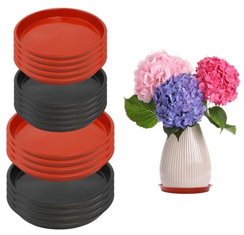 AYSYR 18 Stück Untersetzer Blumentopf,Ø 20cm/22cm Blumentopf Untersetzer,Kunststoff Topfuntersetzer Pflanzen Wieder Verwendbar,Rund Pflanzen Untersetzer mit Flachem Rand für Innen und Außenpflanzen